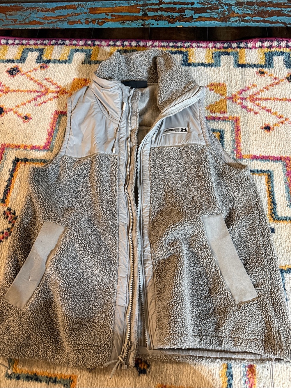 Under Armour Gray Sherpa Fleece Vest